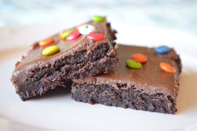 Brownies Intensos de Chocolate con Glaseado de Chocolate
